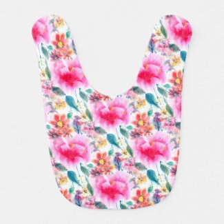 Cute colorful watercolor flowers