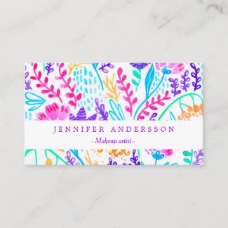 Cute colorful watercolor flowers