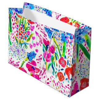 Cute colorful watercolor flowers pattern