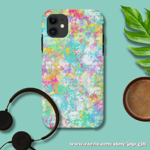 Cute colorful watercolor Hand painted background iPhone 11 Case