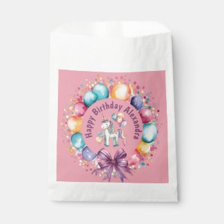 Cute Colorful Watercolor Unicorn Birthday
