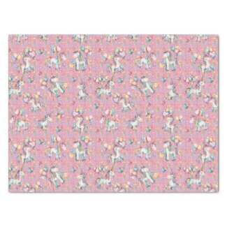 Cute Colorful Watercolor Unicorn Birthday