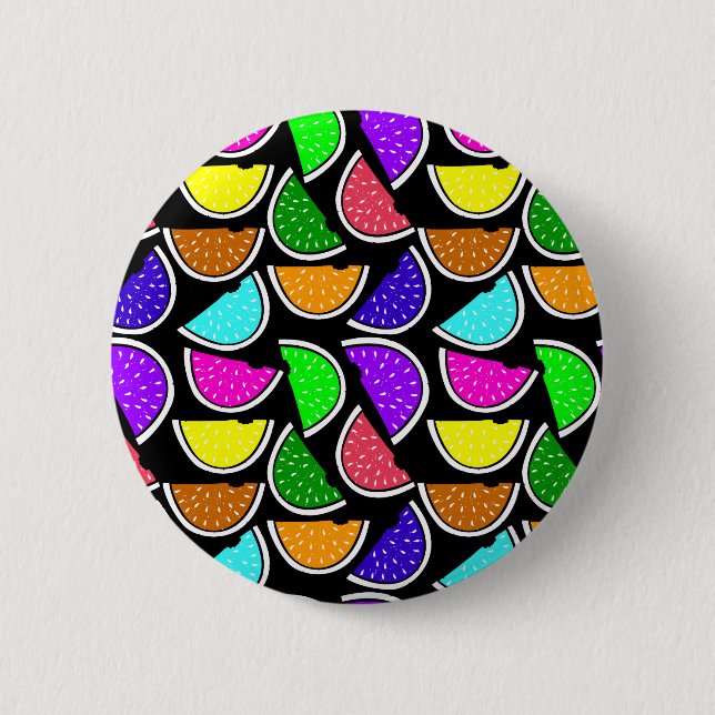 Cute colorful watermelon pattern button (Front)