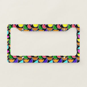 Cute colorful watermelon pattern license plate frame