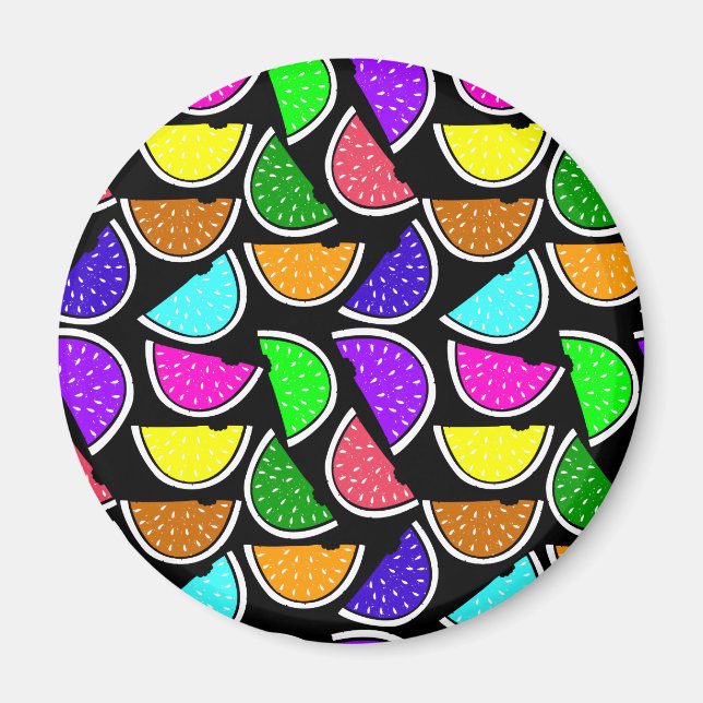 Cute colorful watermelon pattern magnet (Front)