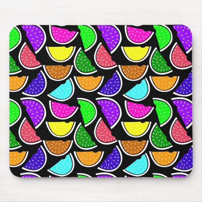 Cute colorful watermelon pattern mouse pad (Front)