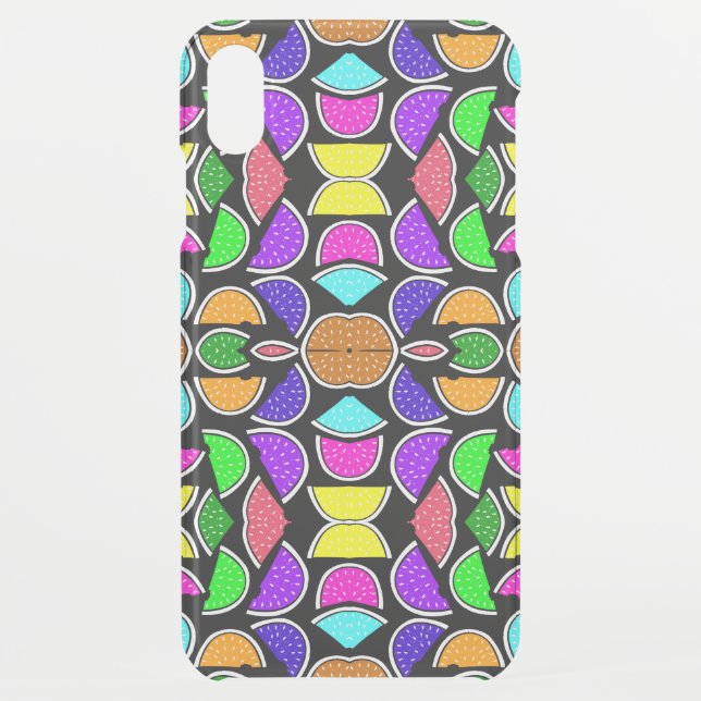 Cute colorful watermelon pattern uncommon iPhone case (Back)