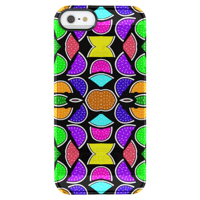 Cute colorful watermelon pattern uncommon iPhone case (Back)