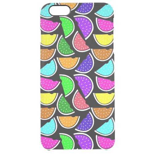 Cute colorful watermelon pattern clear iPhone 6 plus case