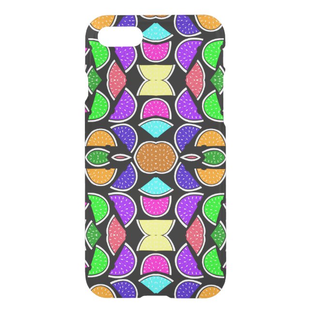 Cute colorful watermelon pattern uncommon iPhone case (Back)