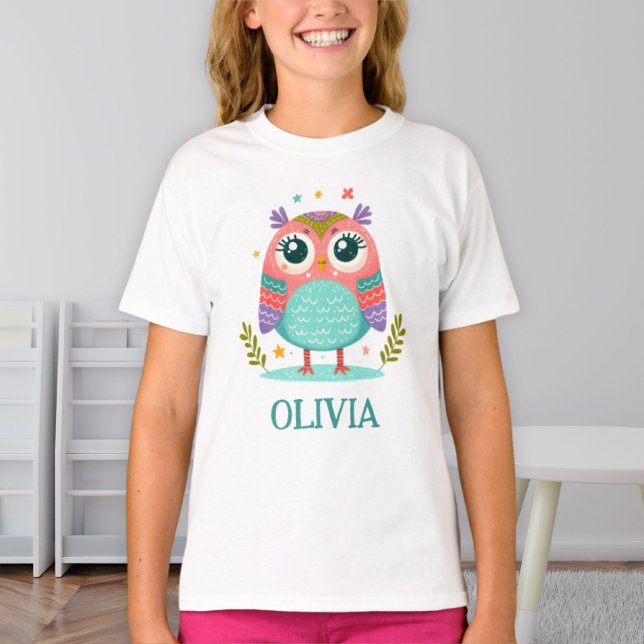 Cute Colorful Whimsical Baby Owl T-Shirt (Creator Uploaded)