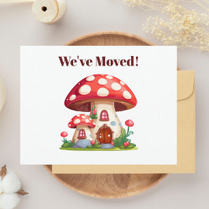 Cute Colorful Whimsical Retro We Have Moved Postcard