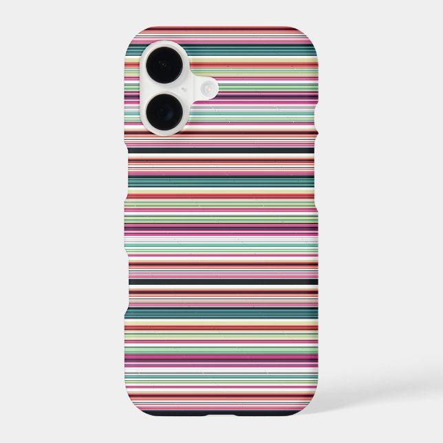 Cute colorful white stripes Case-Mate iPhone case (Back)
