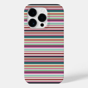 Cute colorful white stripes Case-Mate iPhone 14 pro case