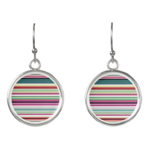 Cute colorful white stripes earrings