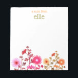 Cute Colorful Wildflower Floral Notepad<br><div class="desc">For additional matching marketing materials please contact me at maurareed.designs@gmail.com. For more premade logos visit logoevolution.co. Original design by Maura Reed.</div>
