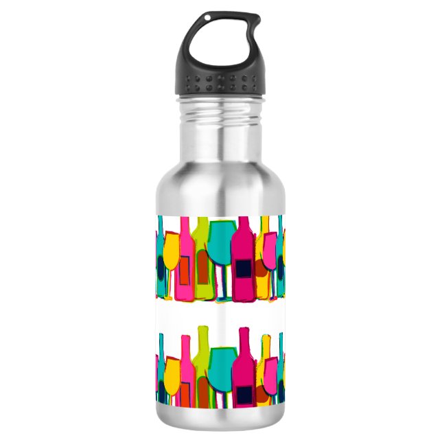 Cute colorful wine bottles pattern (Front)