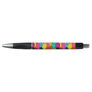 Cute colorful wine bottles pattern pen