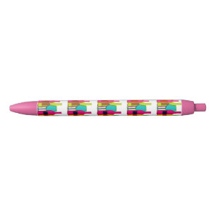 Cute colorful wine bottles pattern pen