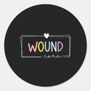 Cute Colorful Wound Care Nurse Squad Classic Round Sticker