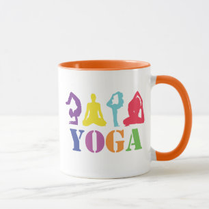 Cute Colorful Yoga Design Mug