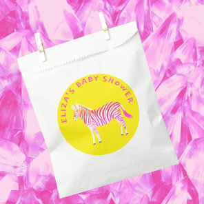 Cute Colorful Zebras Custom Baby Shower  Favor Bag