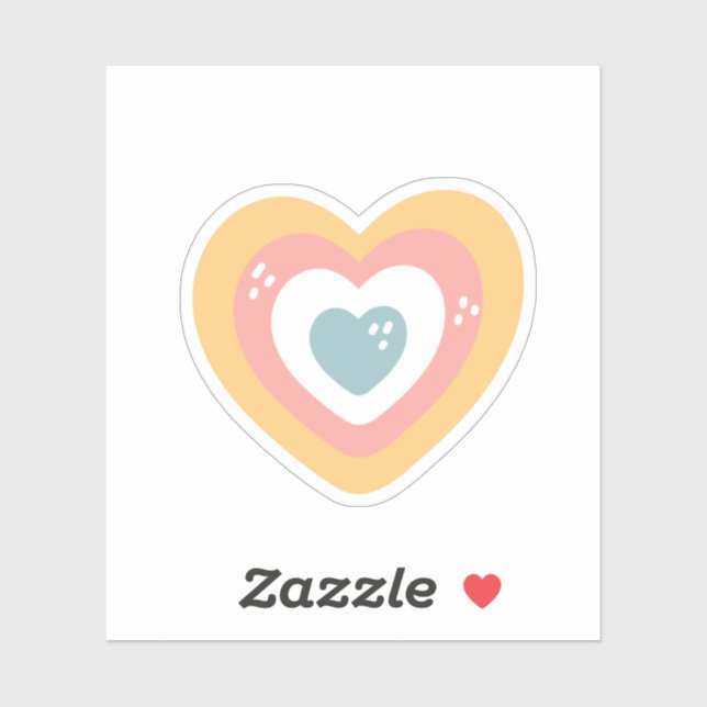 Cute Colorfull Heart Sticker (Sheet)