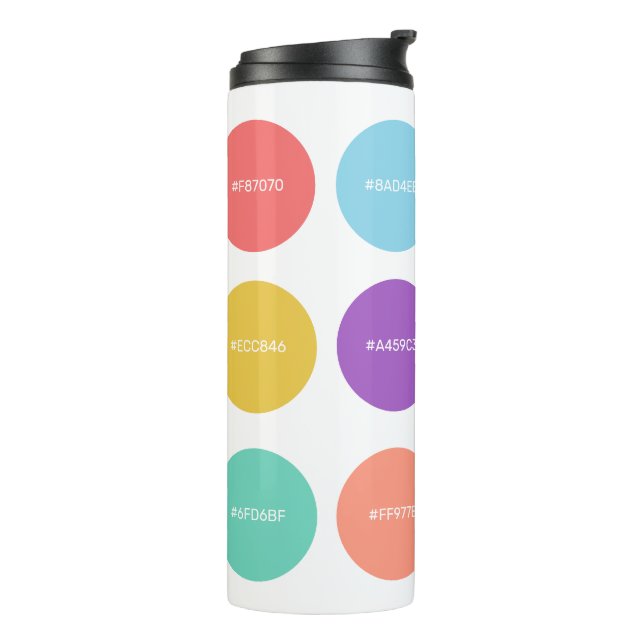 Cute Colors with Hex Codes Designer tumbler (Rotated Left)