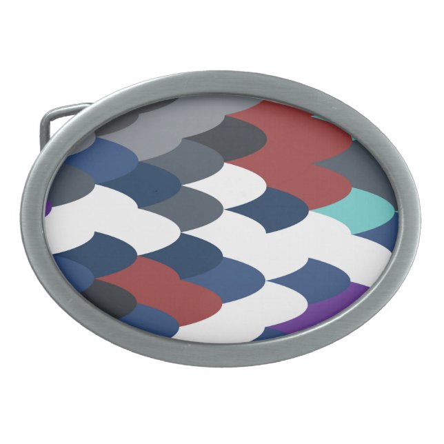 Cute colotful fish crust pattern apple watch band belt buckle (Front)