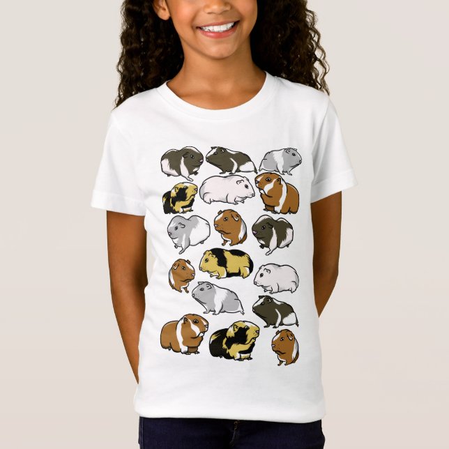 Cute colourful guinea pigs T-Shirt (Front)