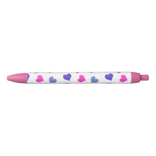 Cute colourful hearts pen