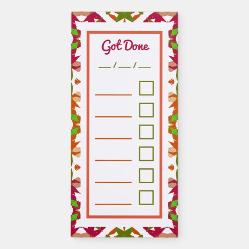 Cute Colourful Jolly Christmas Checklist Planner Magnetic Notepad