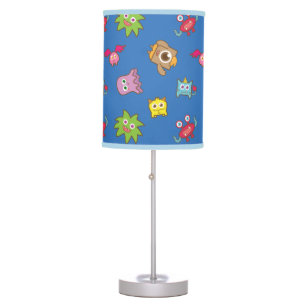 Cute Colourful Little Monsters Pattern Kids Room Table Lamp