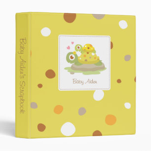 Cute Colourful Mommy Turtle and Child Scrapbook 3 Ring Binder