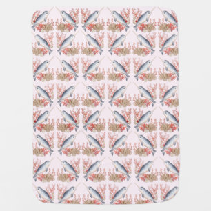 Cute colourful Ocean Narwhal & seashells  Baby Blanket