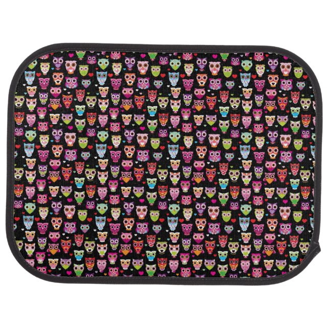 cute colourful owl kids pattern car mat (Rear)