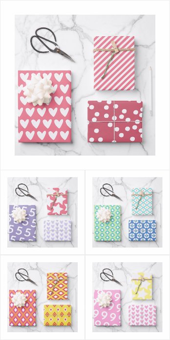 Cute Colourful Paper Wrapping Sheets