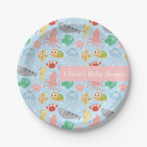 Cute Colourful Under the Sea Party Supplies Paper Plates
