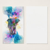 cute colourful watercolours splatters elephant (Front & Back)