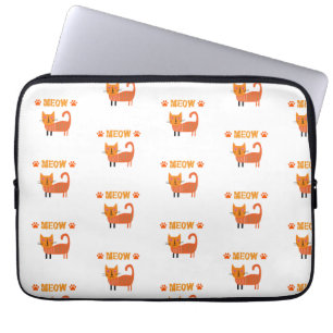 cute colourfull cat look great on laptop sleeves