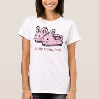Cute, Comfy Pink Bunny Rabbit Slippers Personalize T-Shirt