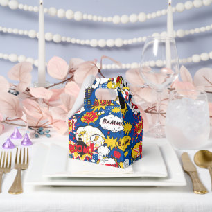 Cute Comic Book Pattern Favor Boxes