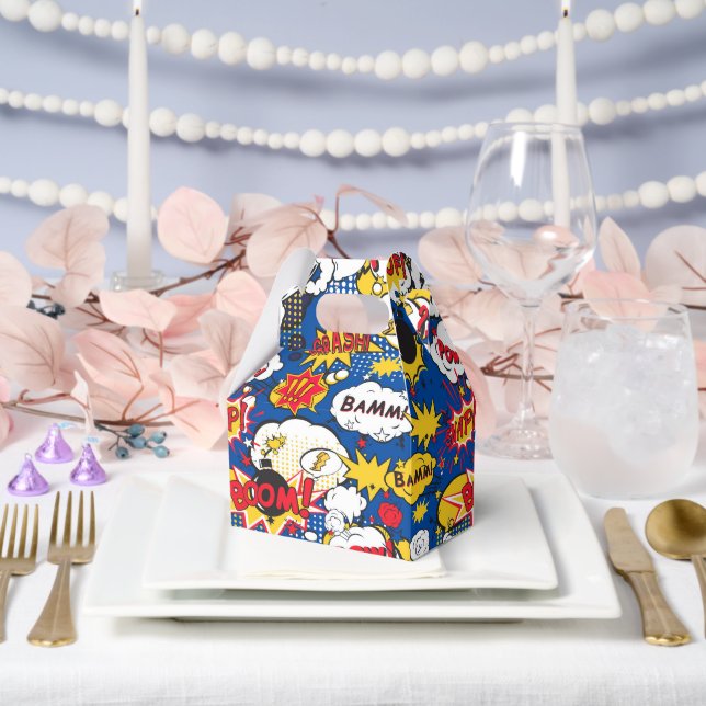 Cute Comic Book Pattern Favor Boxes (Wedding)