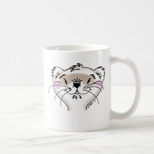 Cute Comic Ferret Face Coffee Mug