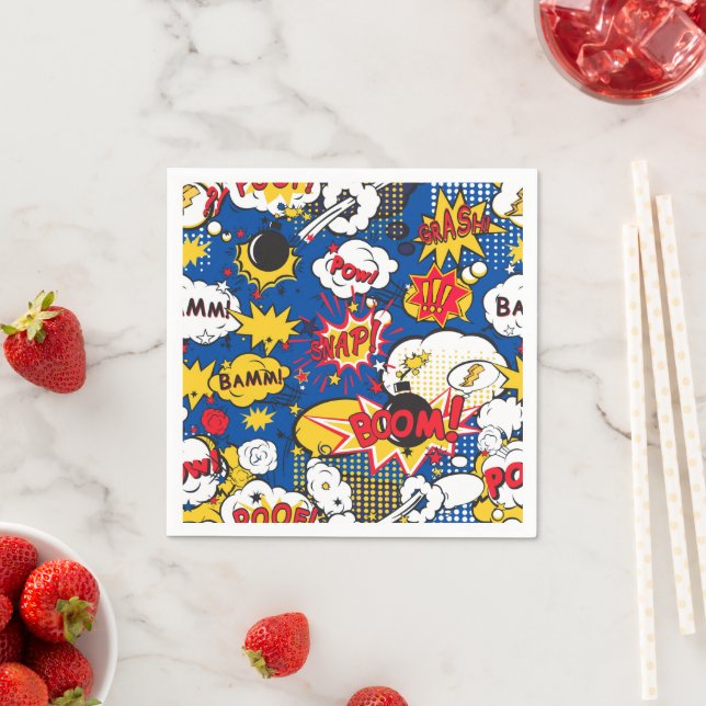 Cute Comic Pattern  Napkins (Insitu)