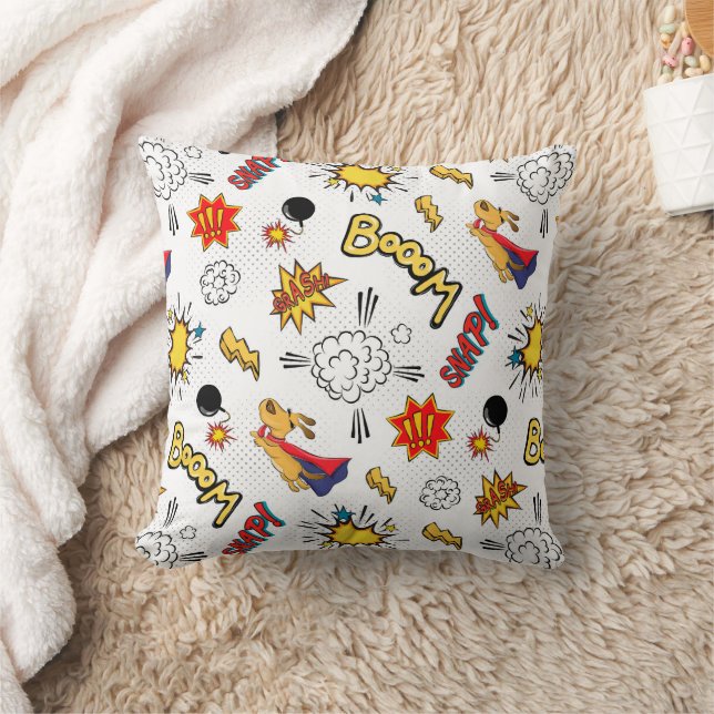 Cute Comic Pattern  Throw Pillow (Blanket)