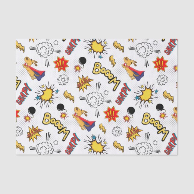 Cute Comic Pattern  Tissue Paper (Front)