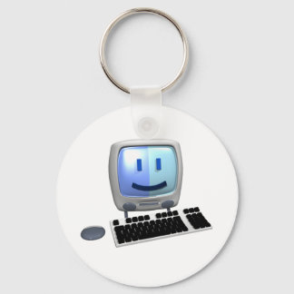 Cute computer face. keychain