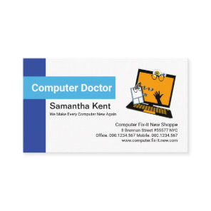 Cute Computer Mouse Technology PC Repairs Business Card