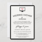 Cute Computer Virtual Couple's Wedding Shower